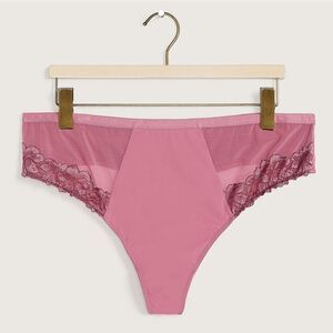New With Tags Size 5X Heather Rose Microfibre tiVOGLIO Thong With‎ Lace Accents